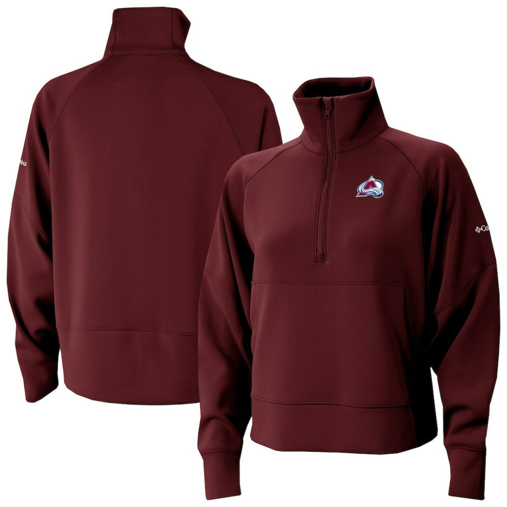 Colorado Avalanche Columbia Women's Wickhams Hills Raglan Omni-Wick Half-Zip Pullover - Maroon - NHL
