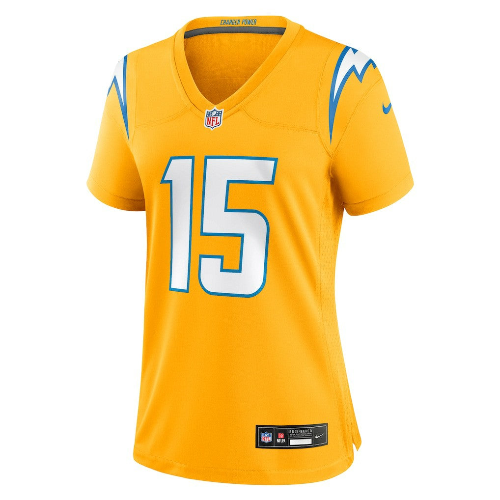 Ladd McConkey Los Angeles Chargers Women's Alternate Charger Power Game Jersey Gold | Nike for Sale