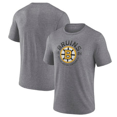 Boston Bruins Centennial Rewind Tri-Blend T-Shirt - Heather Gray - NHL