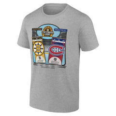 Boston Bruins vs. Montreal Canadiens Centennial Game Matchup T-Shirt - Heather Gray - NHL