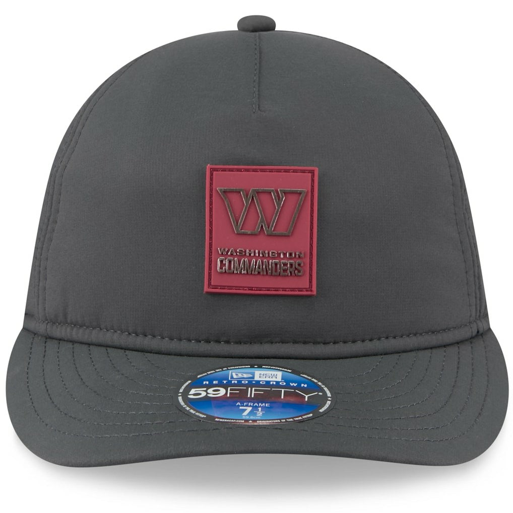Washington Commanders New Era 2025 Sideline Cold Weather Retro Crown 59FIFTY Fitted Hat Charcoal | NFL