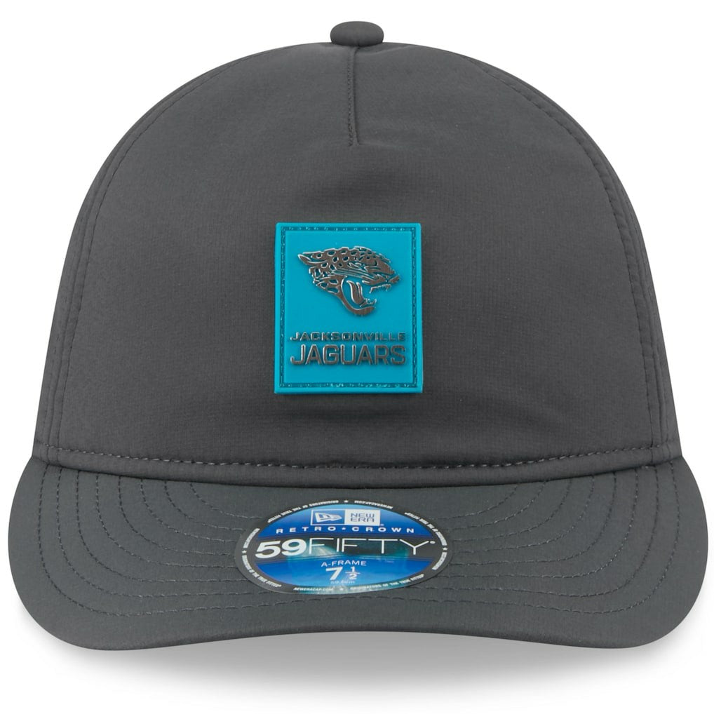 Jacksonville Jaguars New Era 2025 Sideline Cold Weather Retro Crown 59FIFTY Fitted Hat Charcoal | NFL