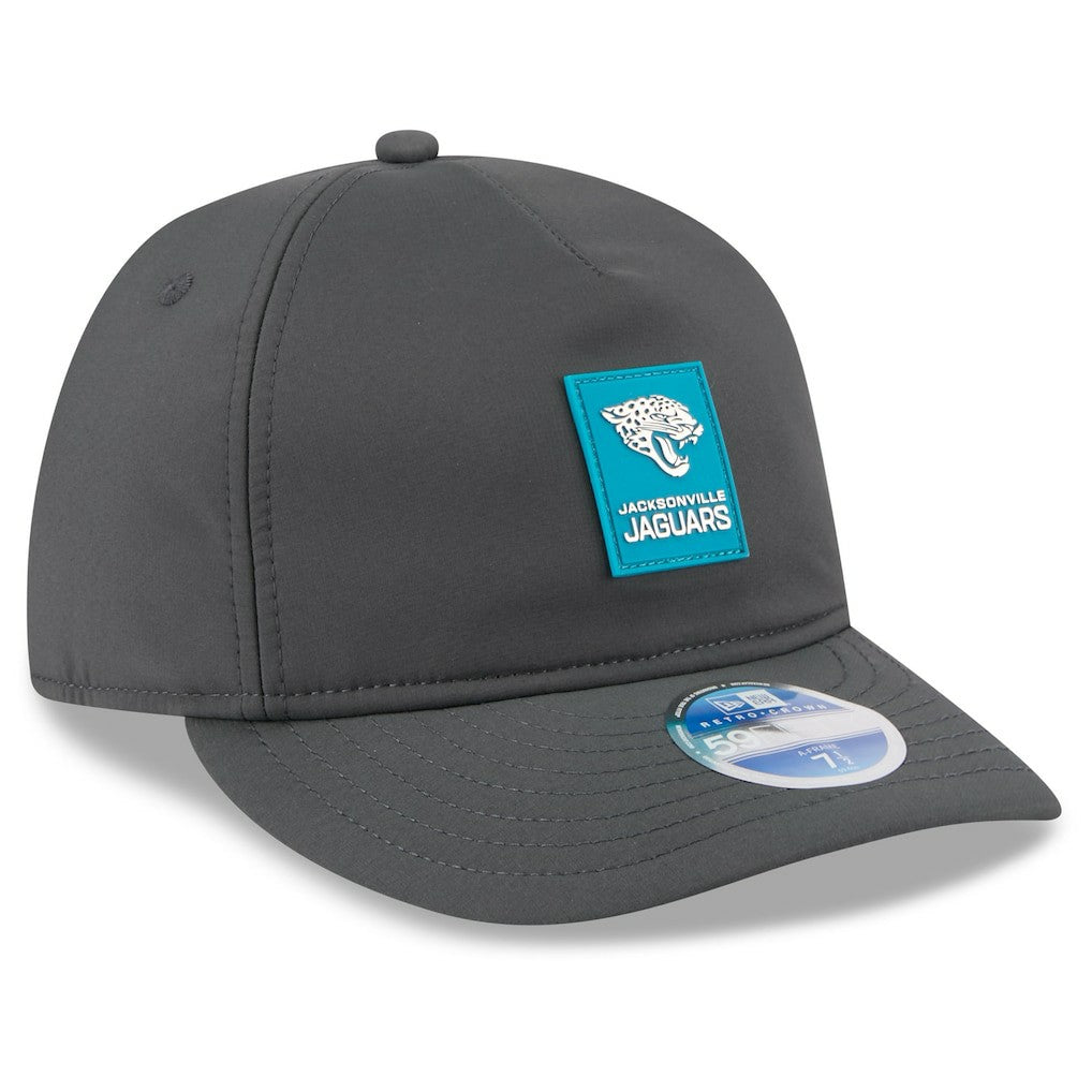Jacksonville Jaguars New Era 2025 Sideline Cold Weather Retro Crown 59FIFTY Fitted Hat Charcoal | NFL