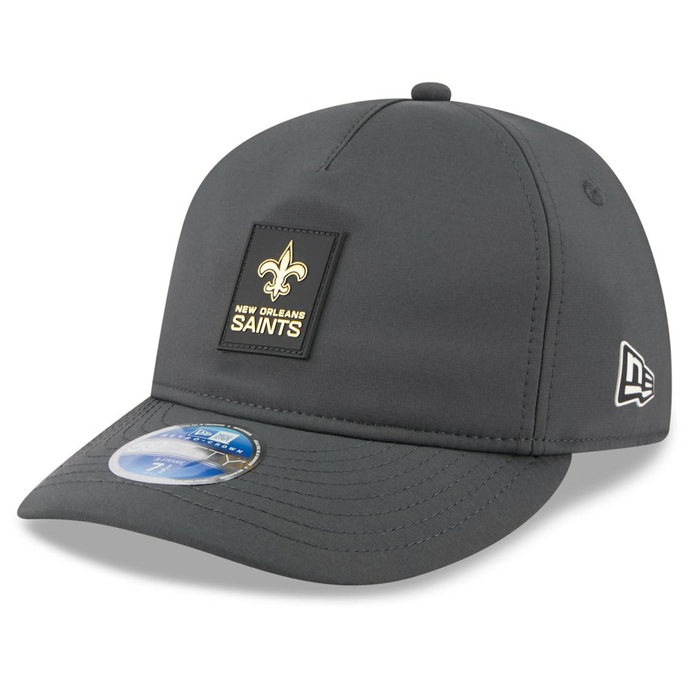 New Orleans Saints New Era 2025 Sideline Cold Weather Retro Crown 59FIFTY Fitted Hat Charcoal | NFL