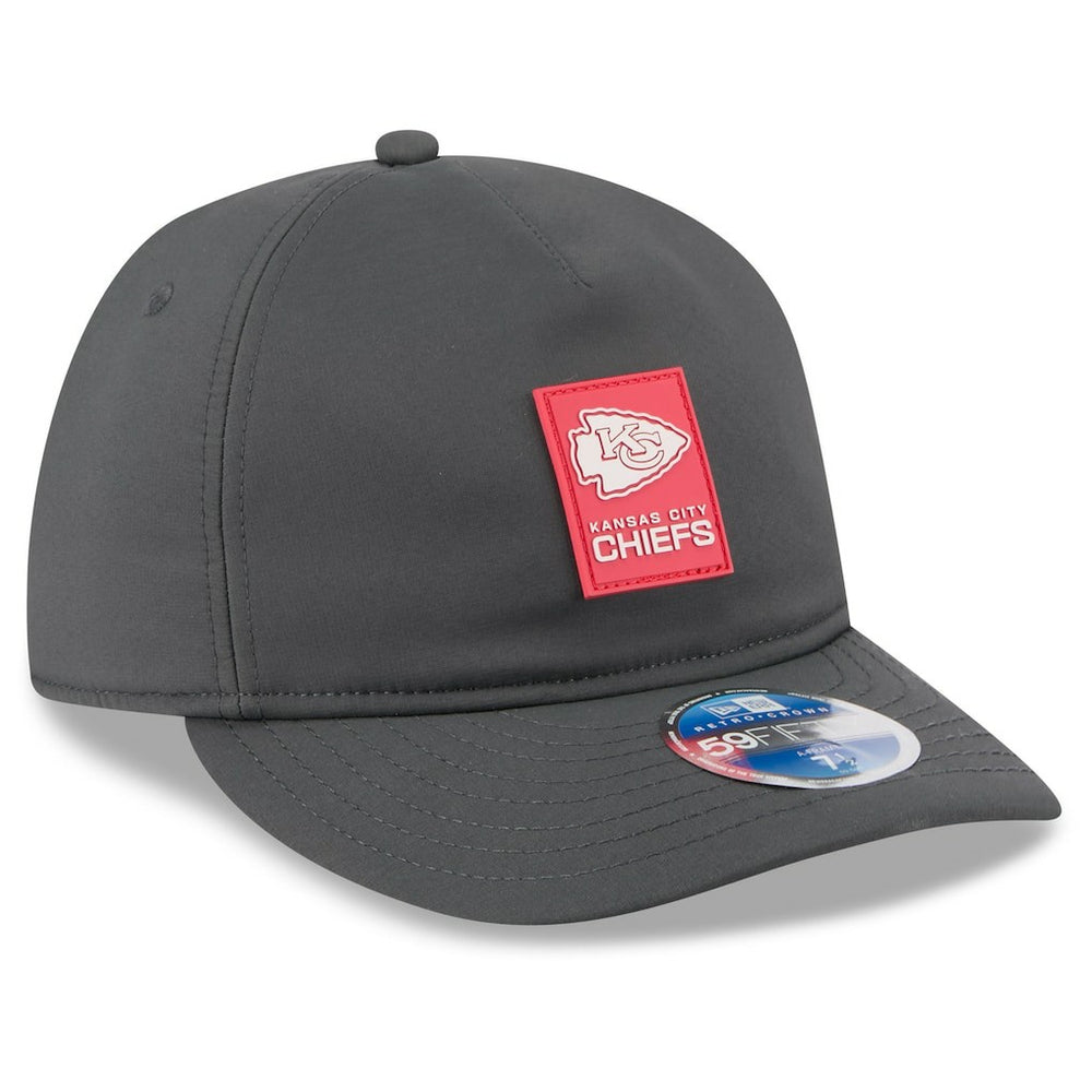 Kansas City Chiefs New Era 2025 Sideline Cold Weather Retro Crown 59FIFTY Fitted Hat Charcoal | NFL