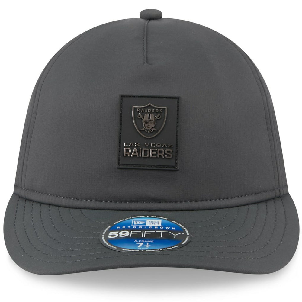Las Vegas Raiders New Era 2025 Sideline Cold Weather Retro Crown 59FIFTY Fitted Hat Charcoal | NFL