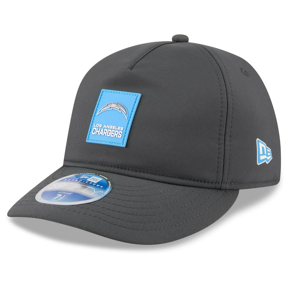 Los Angeles Chargers New Era 2025 Sideline Cold Weather Retro Crown 59FIFTY Fitted Hat Charcoal | NFL