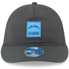 Los Angeles Chargers New Era 2025 Sideline Cold Weather Retro Crown 59FIFTY Fitted Hat Charcoal | NFL