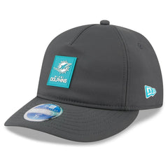 Miami Dolphins New Era 2025 Sideline Cold Weather Retro Crown 59FIFTY Fitted Hat Charcoal | NFL