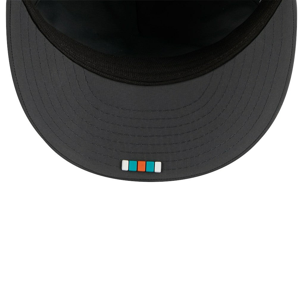 Miami Dolphins New Era 2025 Sideline Cold Weather Retro Crown 59FIFTY Fitted Hat Charcoal | NFL
