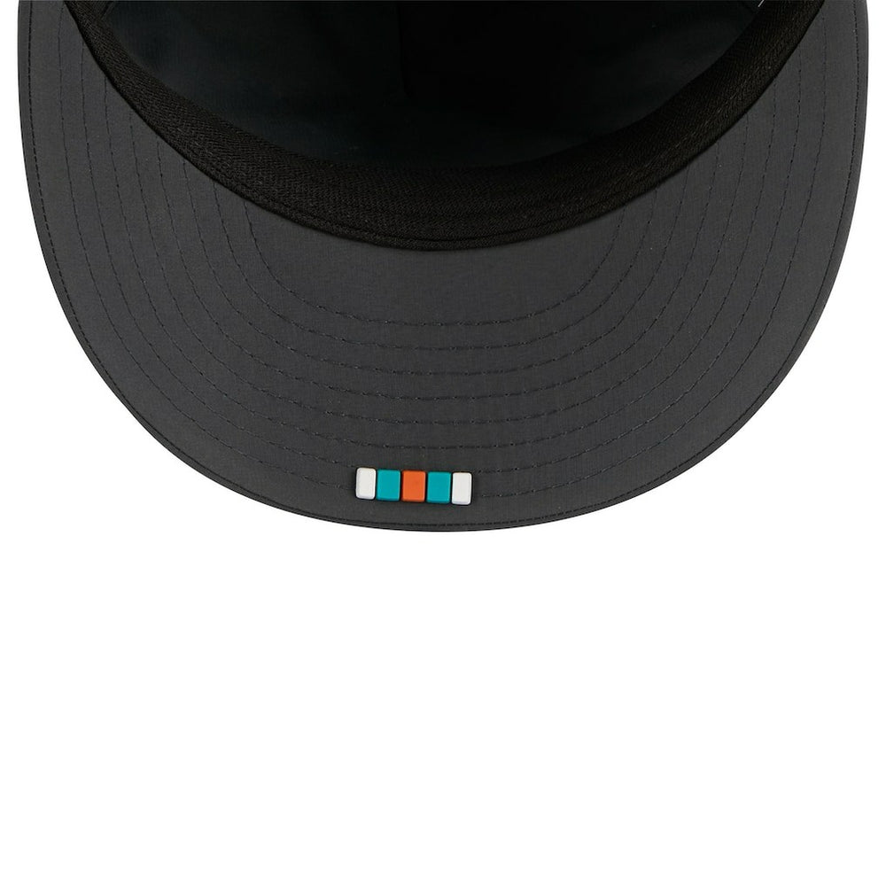 Miami Dolphins New Era 2025 Sideline Cold Weather Retro Crown 59FIFTY Fitted Hat Charcoal | NFL