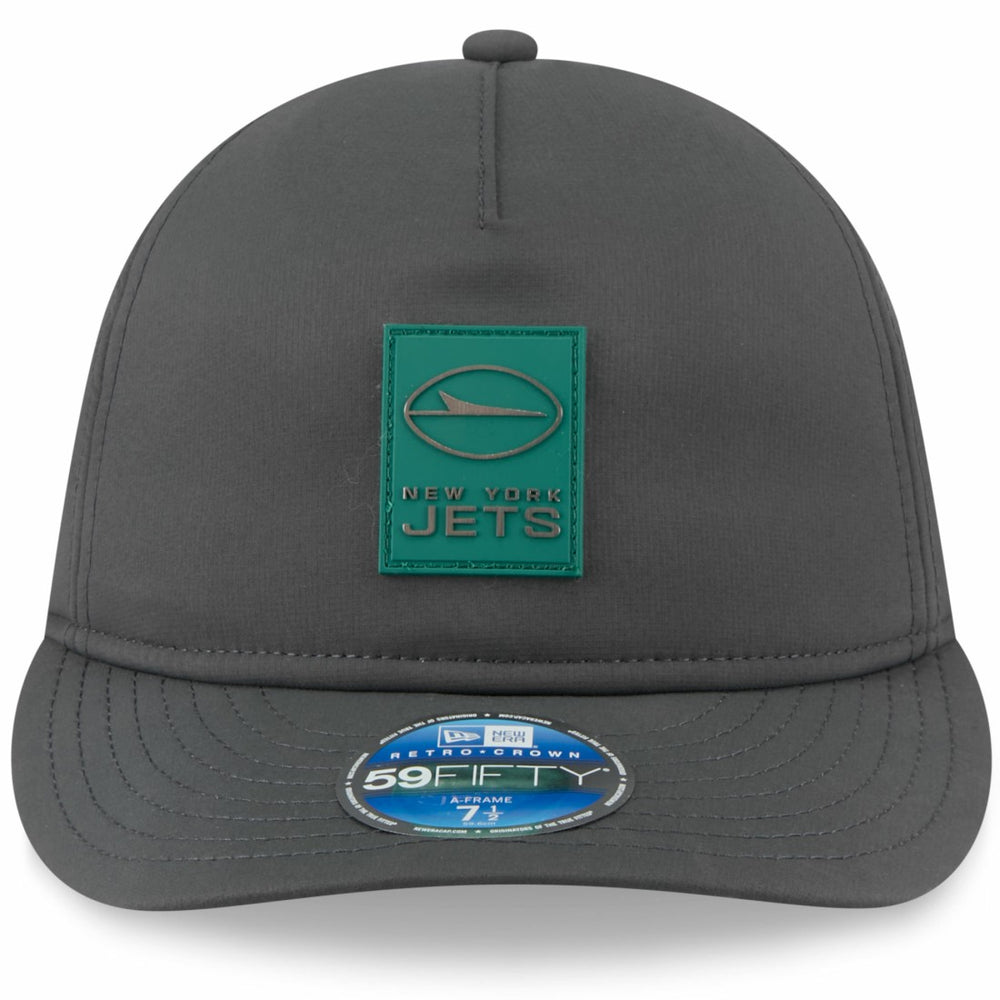 New York Jets New Era 2025 Sideline Cold Weather Retro Crown 59FIFTY Fitted Hat Charcoal | NFL