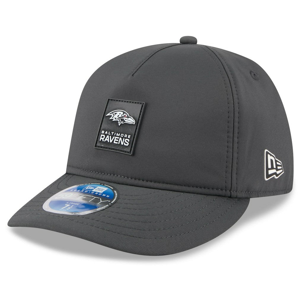 Baltimore Ravens New Era 2025 Sideline Cold Weather Retro Crown 59FIFTY Fitted Hat Charcoal | NFL