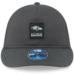 Baltimore Ravens New Era 2025 Sideline Cold Weather Retro Crown 59FIFTY Fitted Hat Charcoal | NFL