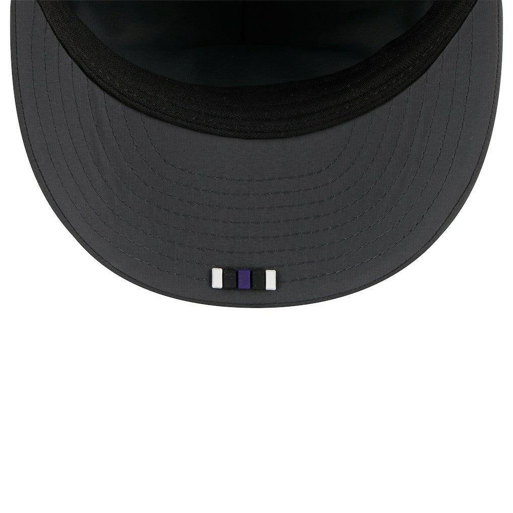 Baltimore Ravens New Era 2025 Sideline Cold Weather Retro Crown 59FIFTY Fitted Hat Charcoal | NFL