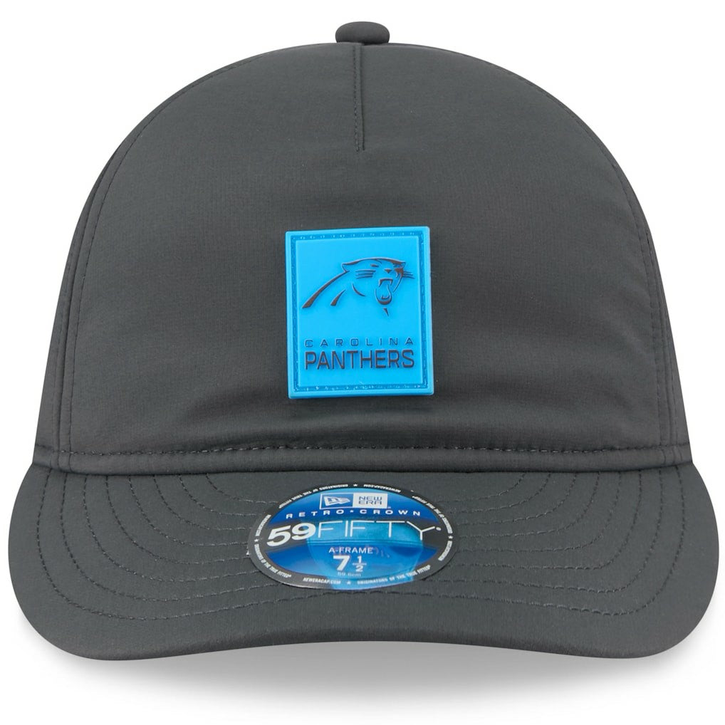 Carolina Panthers New Era 2025 Sideline Cold Weather Retro Crown 59FIFTY Fitted Hat Charcoal | NFL