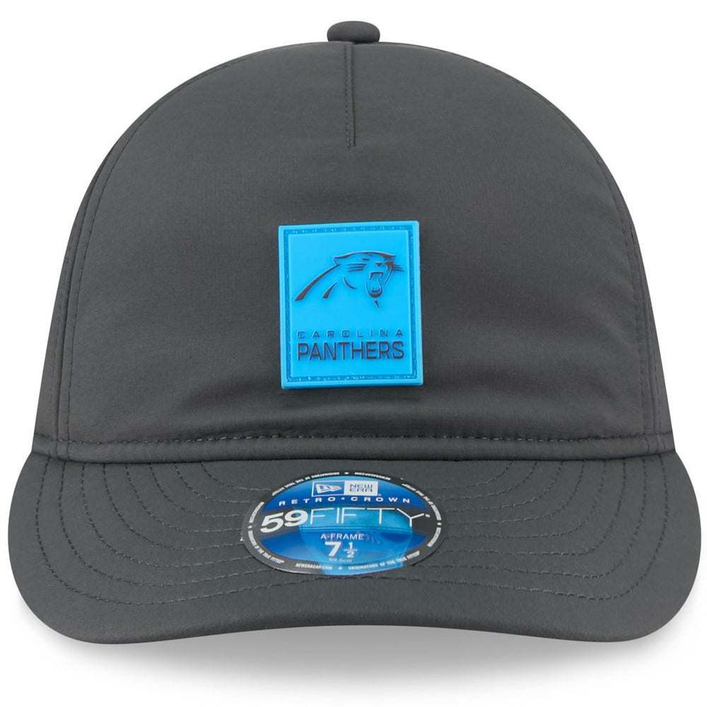 Carolina Panthers New Era 2025 Sideline Cold Weather Retro Crown 59FIFTY Fitted Hat Charcoal | NFL