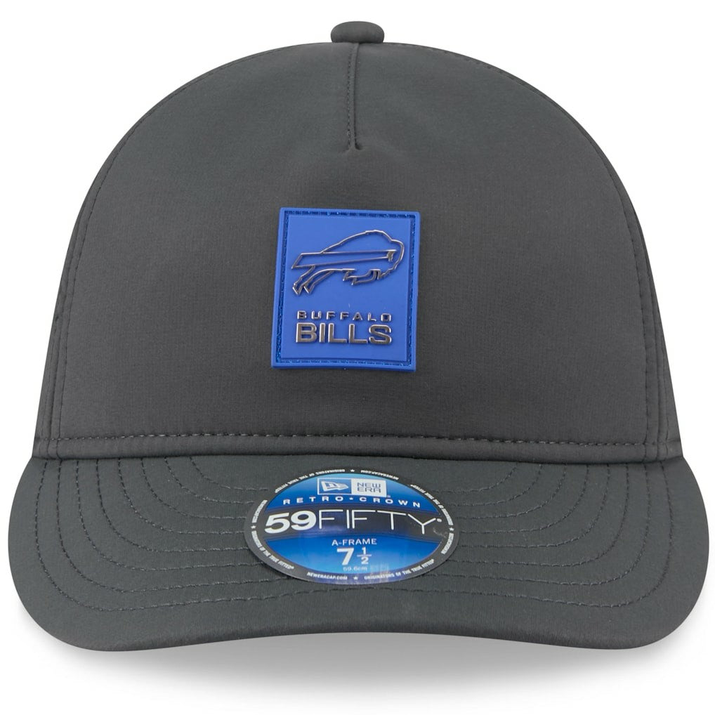 Buffalo Bills New Era 2025 Sideline Cold Weather Retro Crown 59FIFTY Fitted Hat Charcoal | NFL