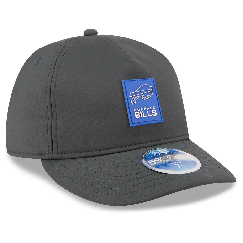 Buffalo Bills New Era 2025 Sideline Cold Weather Retro Crown 59FIFTY Fitted Hat Charcoal | NFL