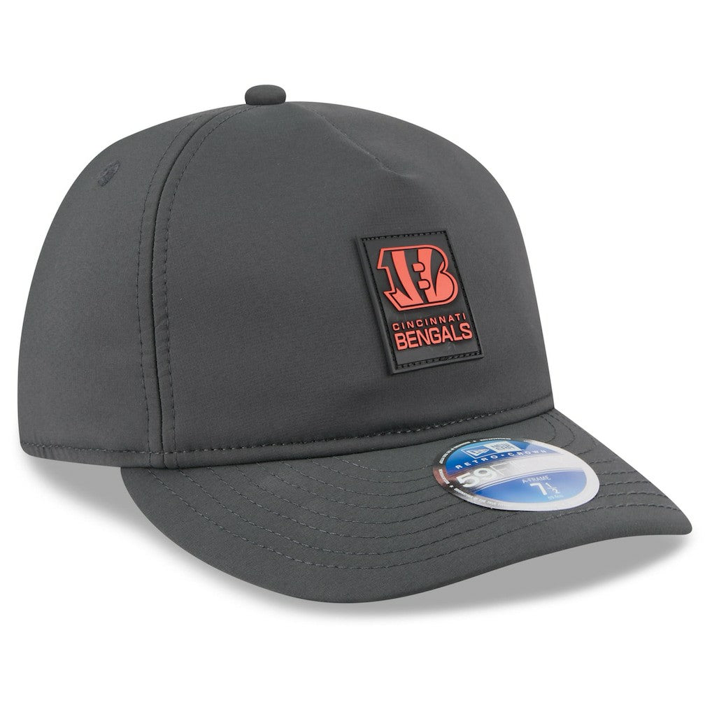 Cincinnati Bengals New Era 2025 Sideline Cold Weather Retro Crown 59FIFTY Fitted Hat Charcoal | NFL