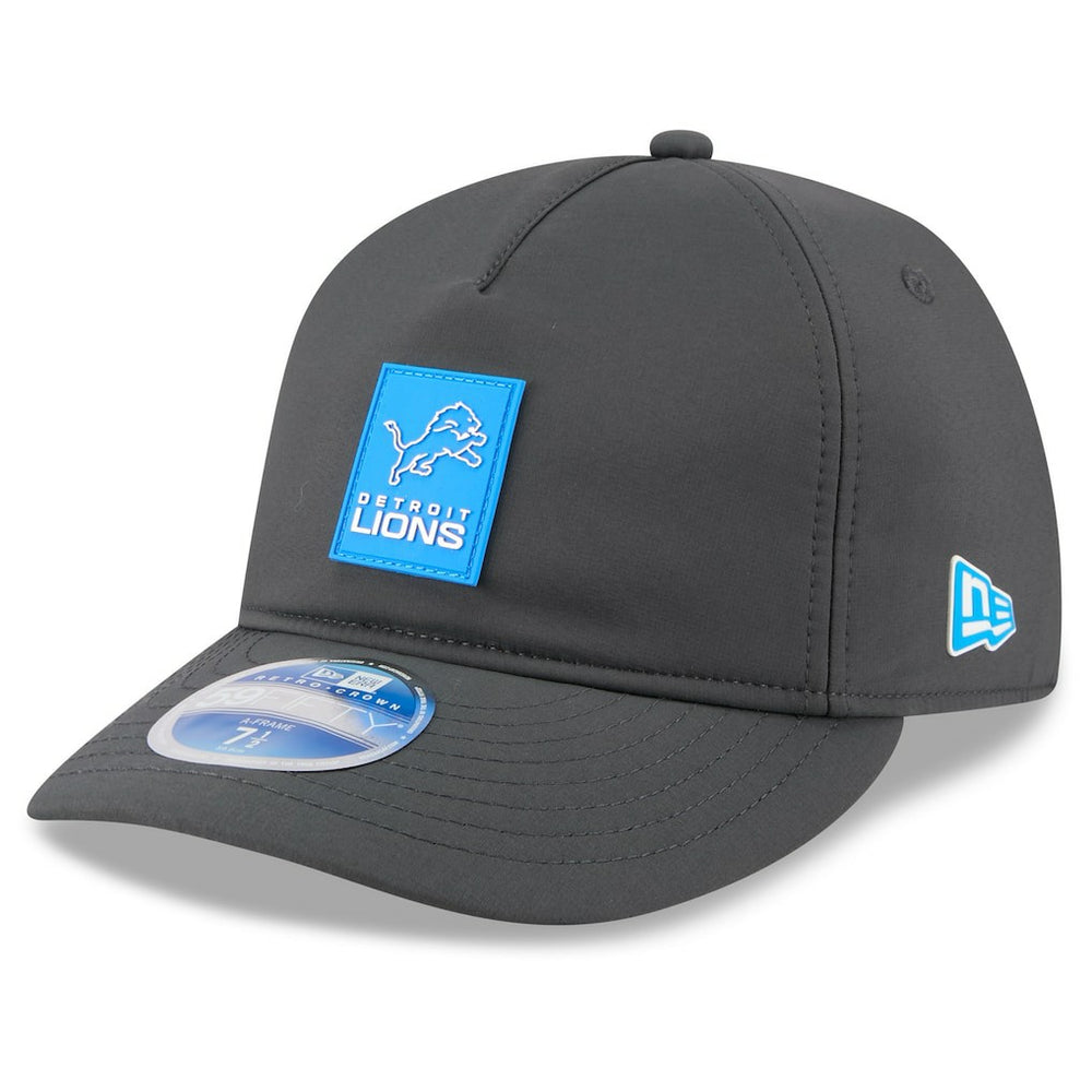 Detroit Lions New Era 2025 Sideline Cold Weather Retro Crown 59FIFTY Fitted Hat Charcoal | NFL