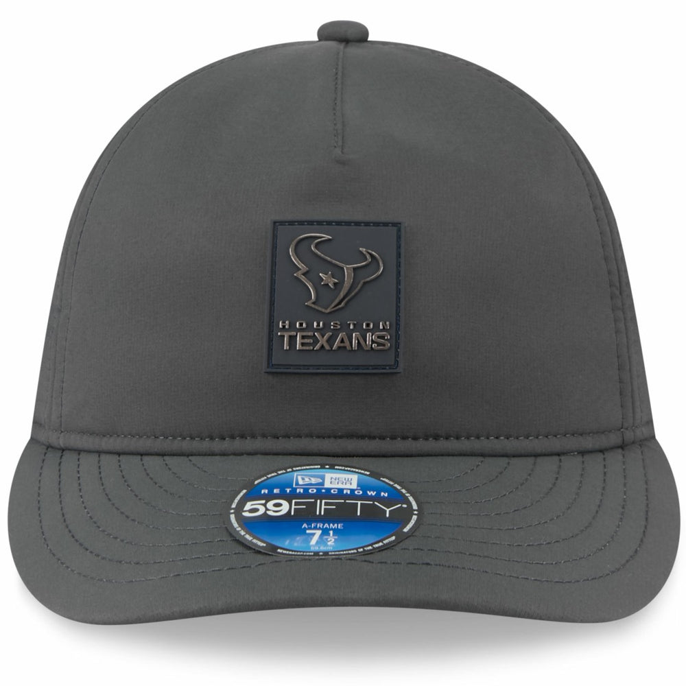 Houston Texans New Era 2025 Sideline Cold Weather Retro Crown 59FIFTY Fitted Hat Charcoal | NFL