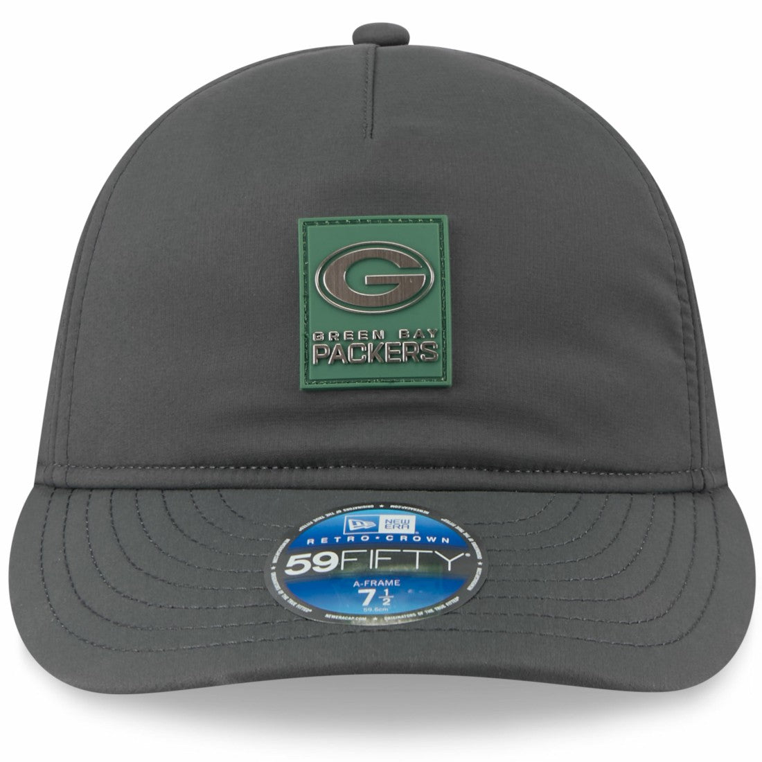 Green Bay Packers New Era 2025 Sideline Cold Weather Retro Crown 59FIFTY Fitted Hat Charcoal | NFL