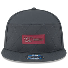 Washington Commanders New Era 2025 Sideline Cold Weather Split Panel 9FIFTY Snapback Hat Charcoal | NFL