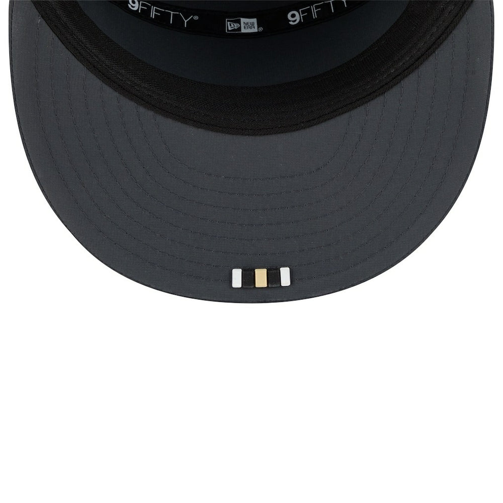 New Orleans Saints New Era 2025 Sideline Cold Weather Split Panel 9FIFTY Snapback Hat Charcoal | NFL
