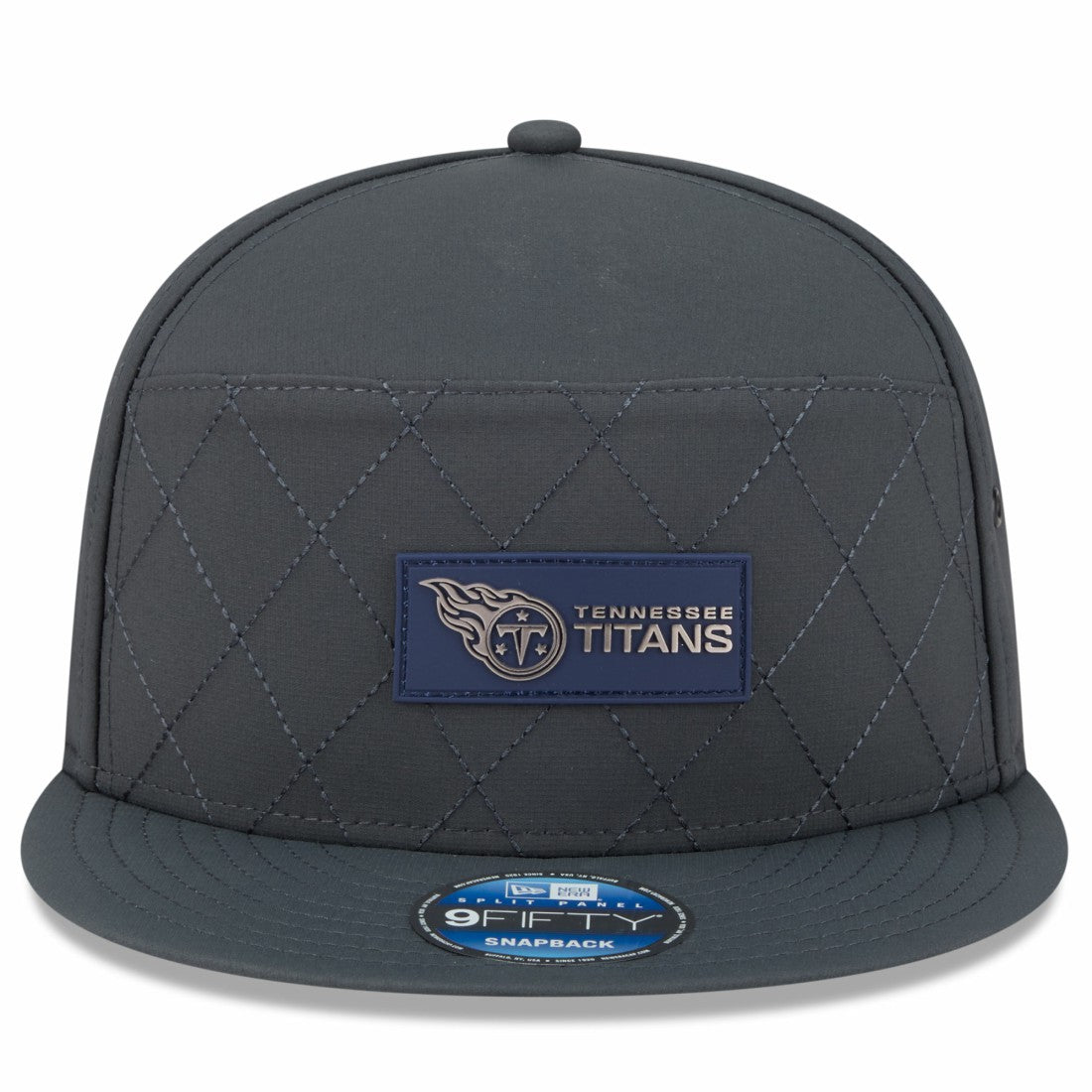 Tennessee Titans New Era 2025 Sideline Cold Weather Split Panel 9FIFTY Snapback Hat Charcoal | NFL