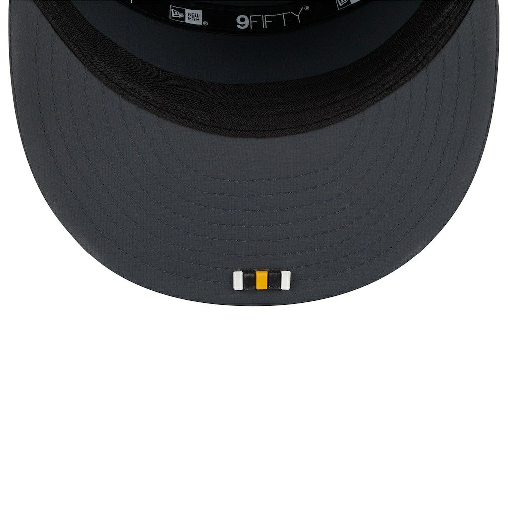 Pittsburgh Steelers New Era 2025 Sideline Cold Weather Split Panel 9FIFTY Snapback Hat Charcoal | NFL