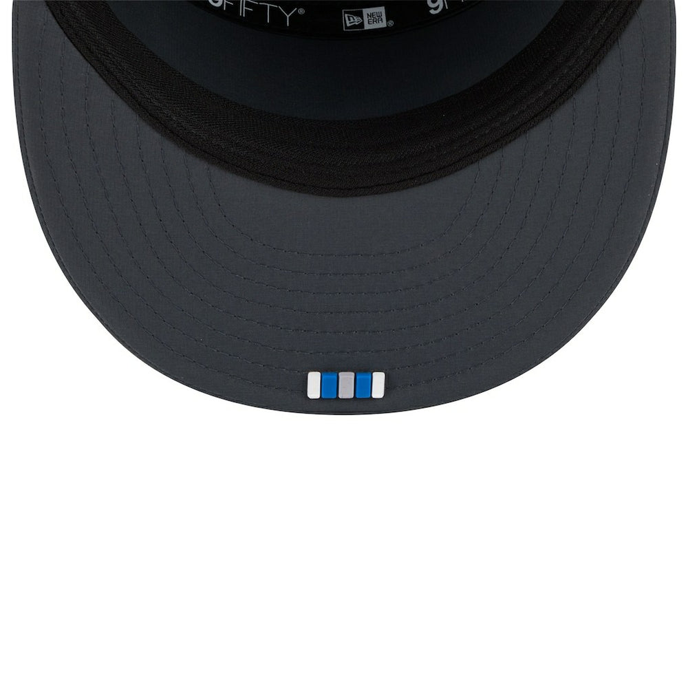Detroit Lions New Era 2025 Sideline Cold Weather Split Panel 9FIFTY Snapback Hat Charcoal | NFL