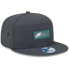 Philadelphia Eagles New Era 2025 Sideline Cold Weather Split Panel 9FIFTY Snapback Hat Charcoal | NFL
