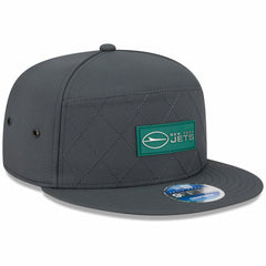 New York Jets New Era 2025 Sideline Cold Weather Split Panel 9FIFTY Snapback Hat Charcoal | NFL