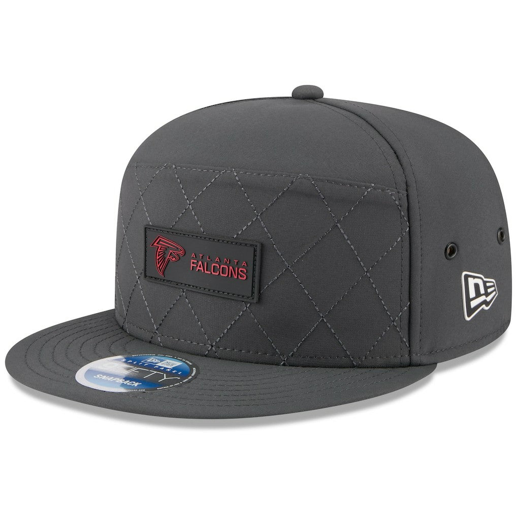 Atlanta Falcons New Era 2025 Sideline Cold Weather Split Panel 9FIFTY Snapback Hat Charcoal | NFL