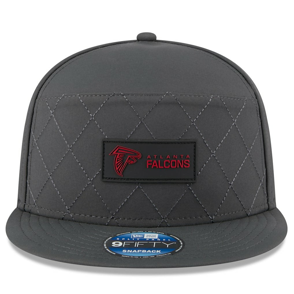 Atlanta Falcons New Era 2025 Sideline Cold Weather Split Panel 9FIFTY Snapback Hat Charcoal | NFL