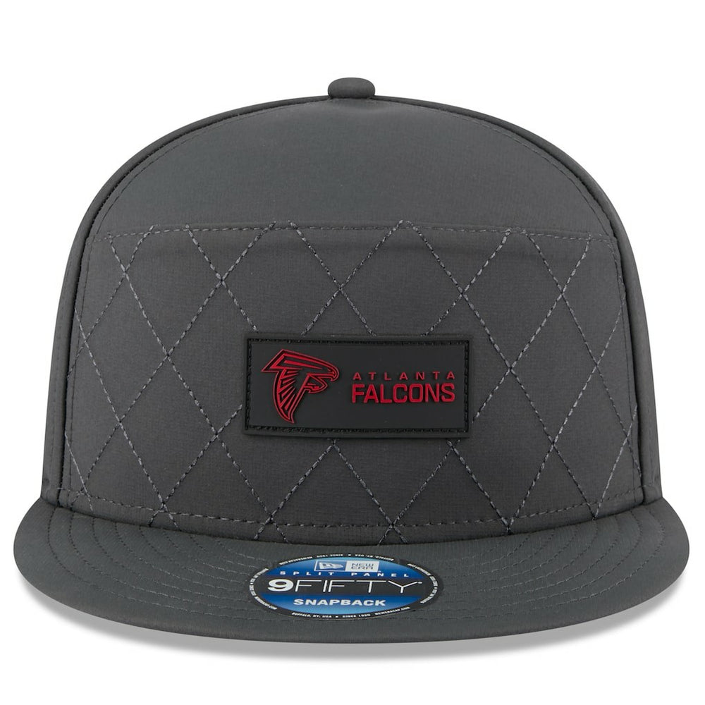 Atlanta Falcons New Era 2025 Sideline Cold Weather Split Panel 9FIFTY Snapback Hat Charcoal | NFL
