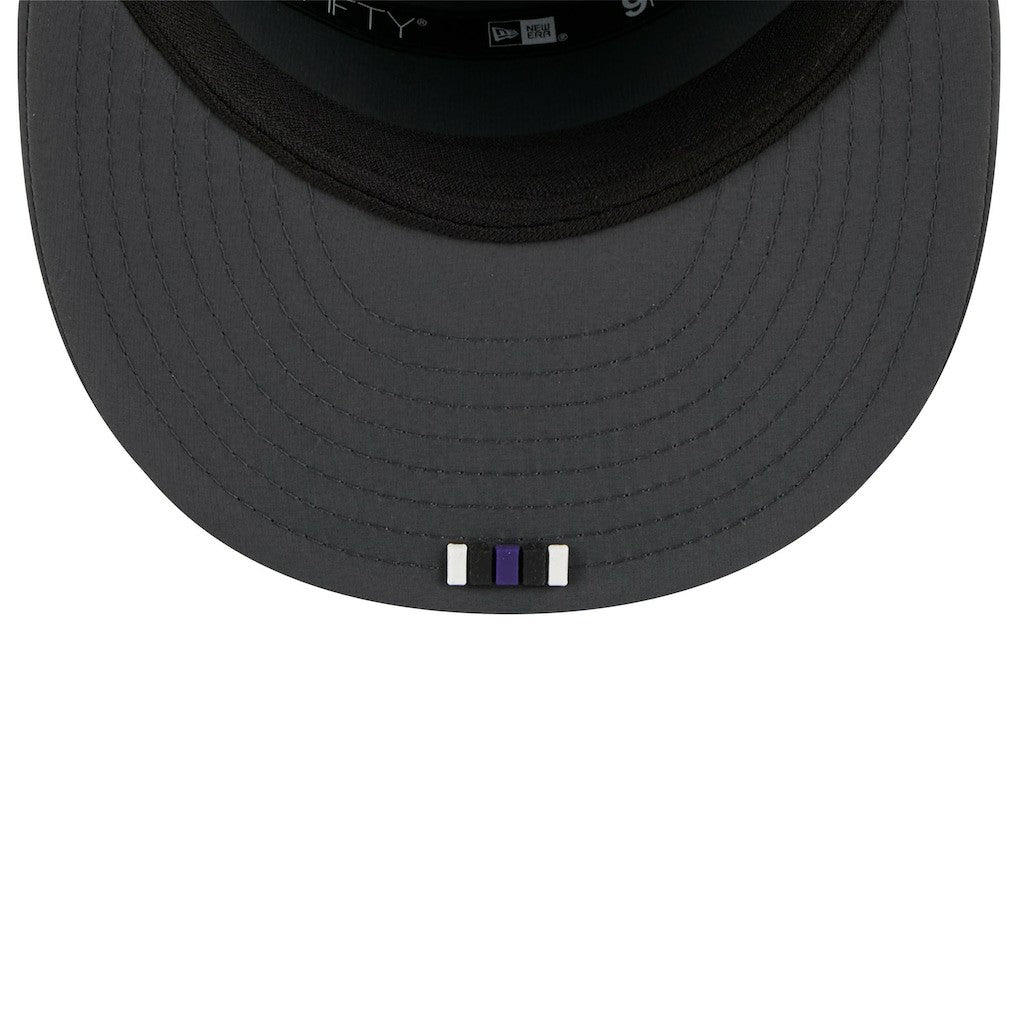 Baltimore Ravens New Era 2025 Sideline Cold Weather Split Panel 9FIFTY Snapback Hat Charcoal | NFL