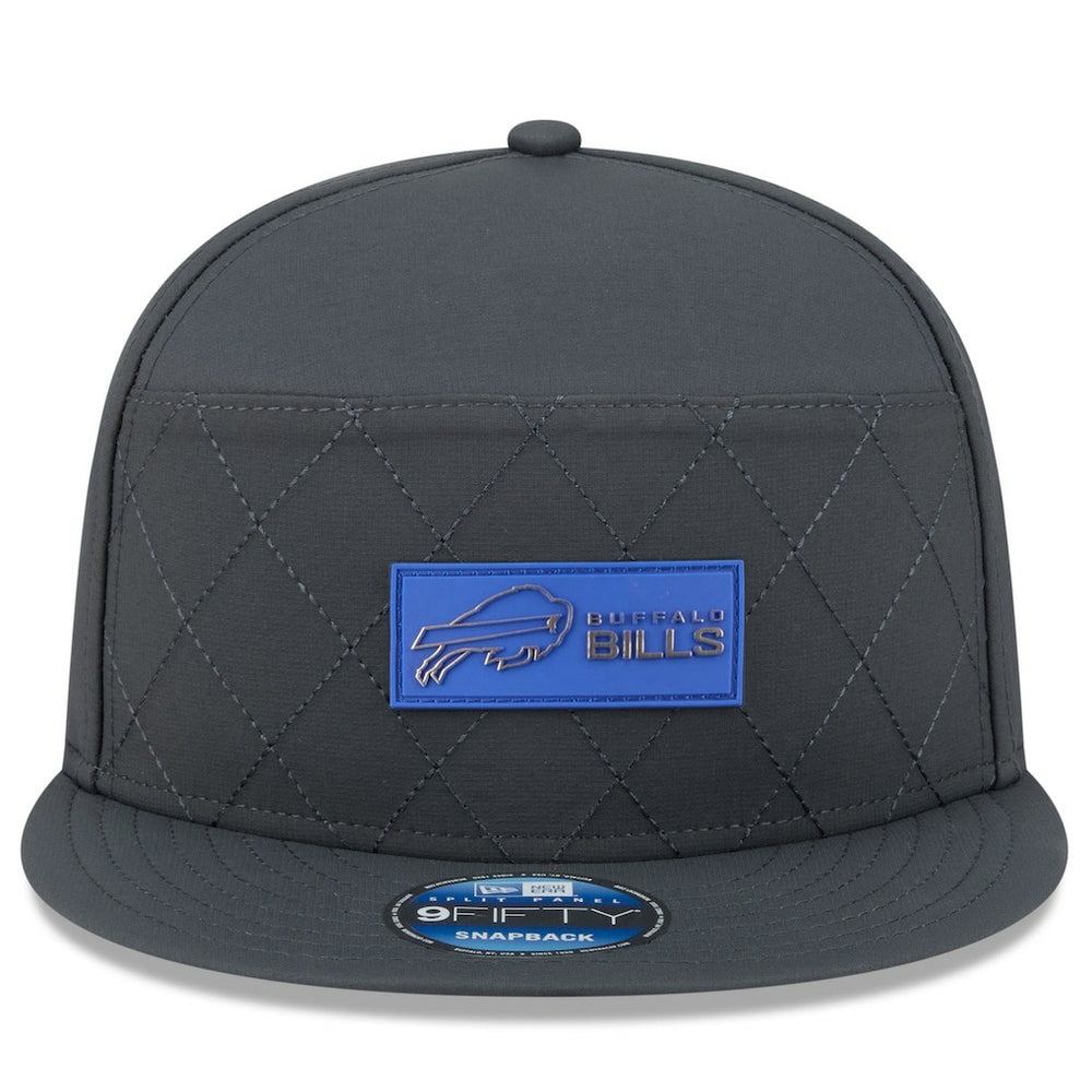 Buffalo Bills New Era 2025 Sideline Cold Weather Split Panel 9FIFTY Snapback Hat Charcoal | NFL