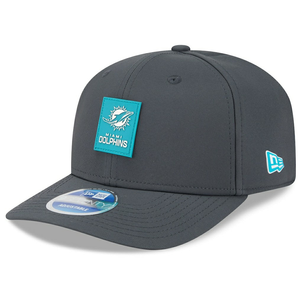 Miami Dolphins New Era 2025 Sideline Cold Weather 9SEVENTY Adjustable Hat Charcoal | NFL