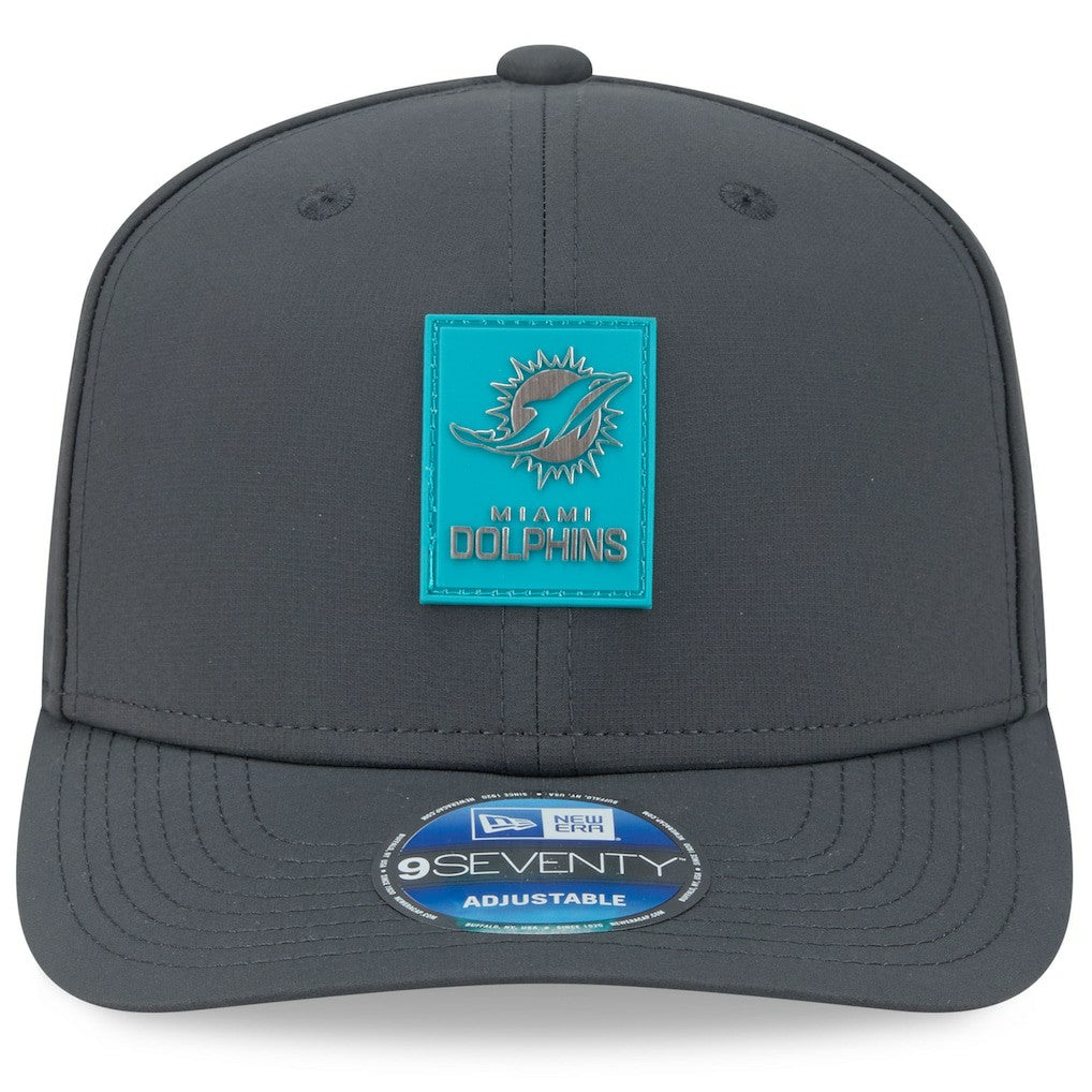 Miami Dolphins New Era 2025 Sideline Cold Weather 9SEVENTY Adjustable Hat Charcoal | NFL