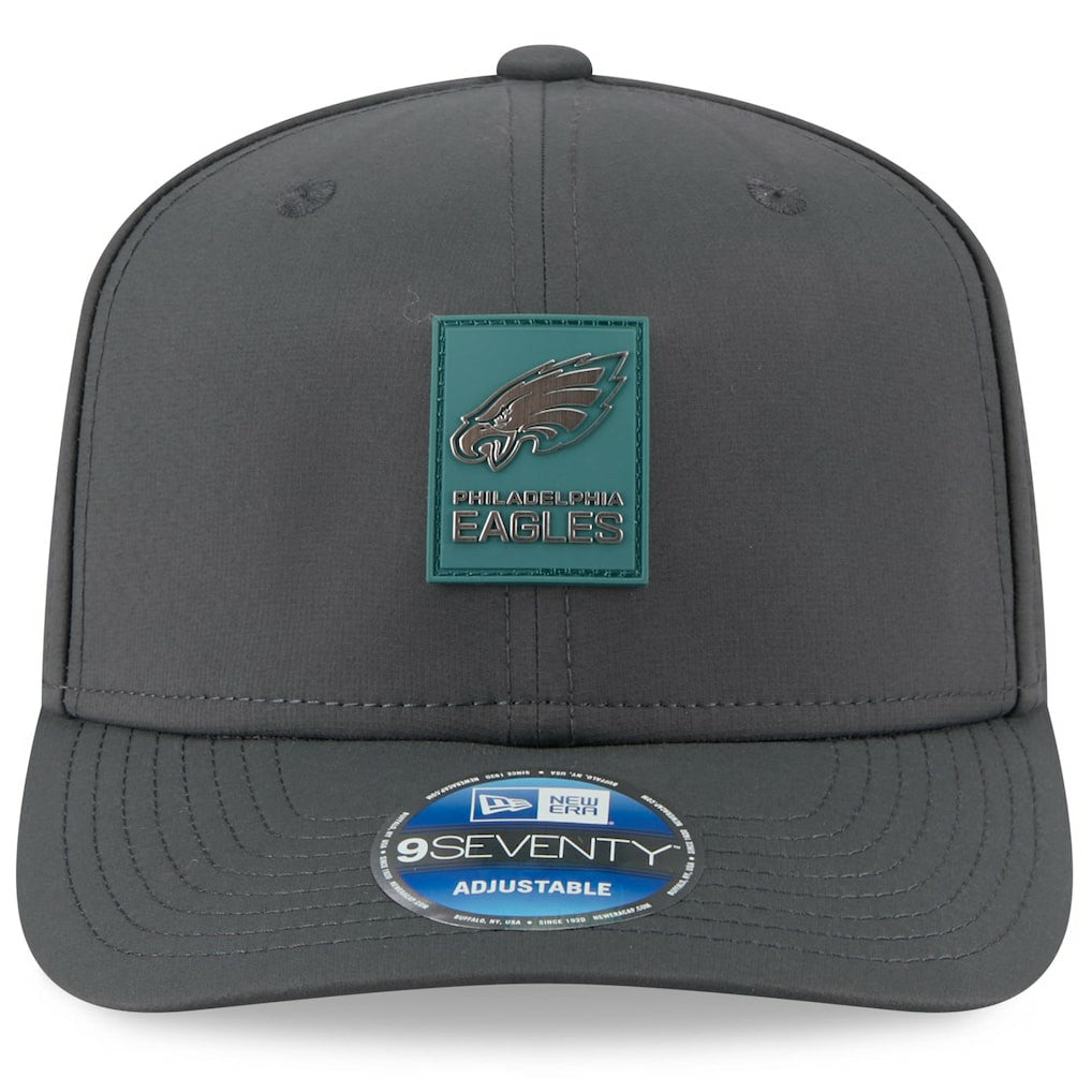 Philadelphia Eagles New Era 2025 Sideline Cold Weather 9SEVENTY Adjustable Hat Charcoal | NFL