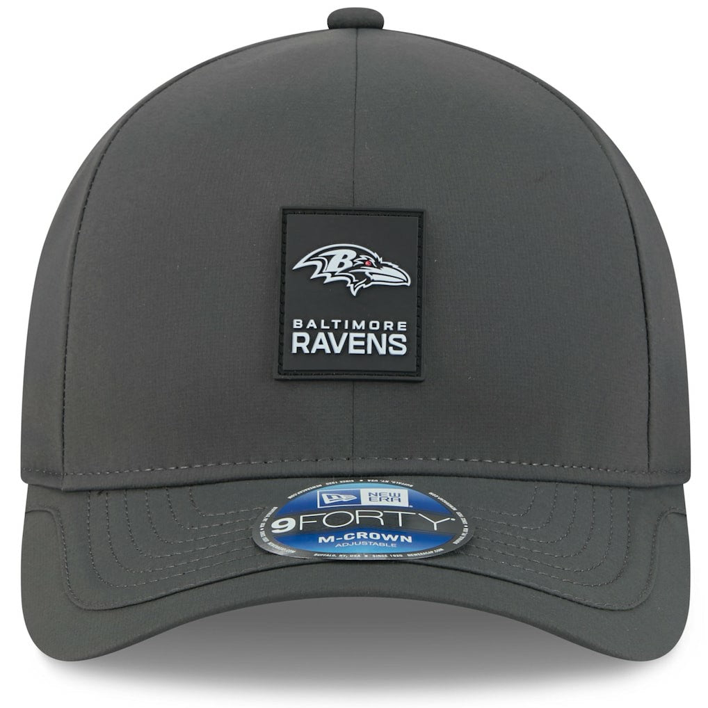 Baltimore Ravens New Era 2025 Sideline Cold Weather 9FORTY M-Crown Adjustable Hat Charcoal | NFL
