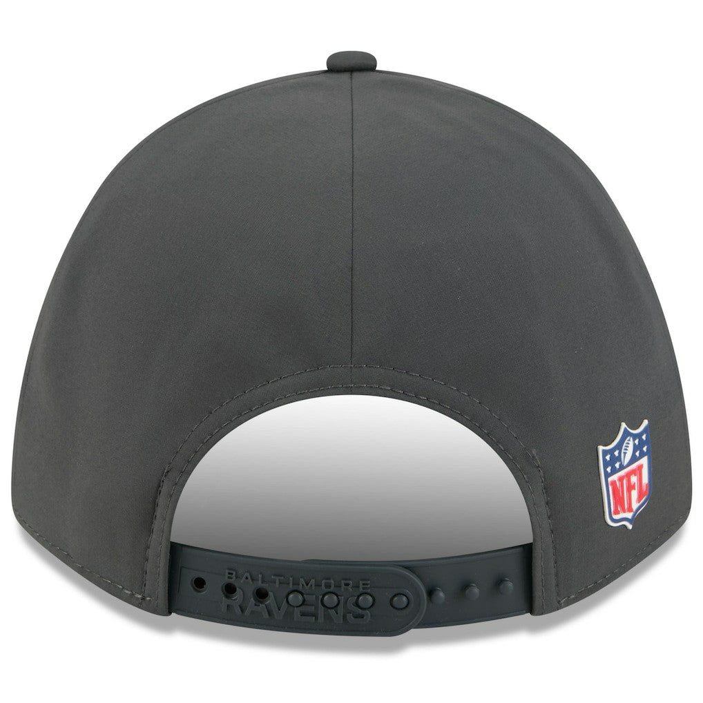 Baltimore Ravens New Era 2025 Sideline Cold Weather 9FORTY M-Crown Adjustable Hat Charcoal | NFL