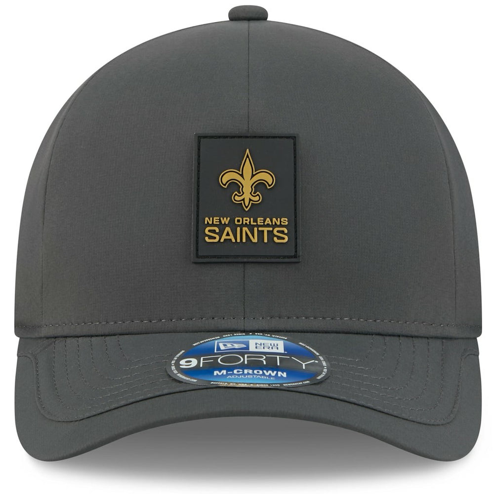 New Orleans Saints New Era 2025 Sideline Cold Weather 9FORTY M-Crown Adjustable Hat Charcoal | NFL