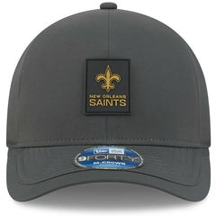 New Orleans Saints New Era 2025 Sideline Cold Weather 9FORTY M-Crown Adjustable Hat Charcoal | NFL