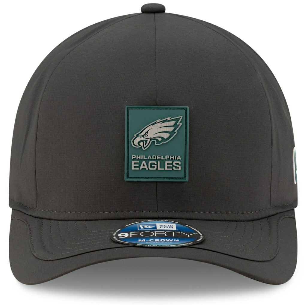 Philadelphia Eagles New Era 2025 Sideline Cold Weather 9FORTY M-Crown Adjustable Hat Charcoal | NFL