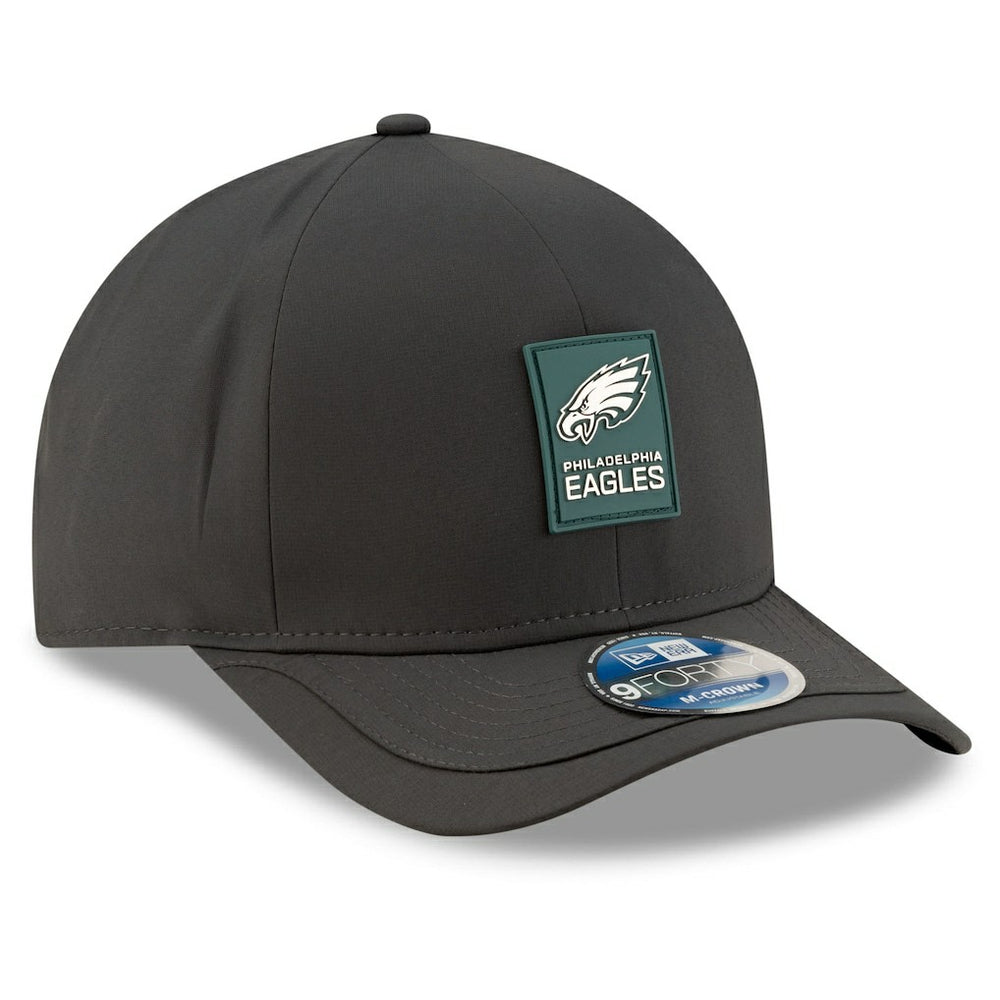 Philadelphia Eagles New Era 2025 Sideline Cold Weather 9FORTY M-Crown Adjustable Hat Charcoal | NFL