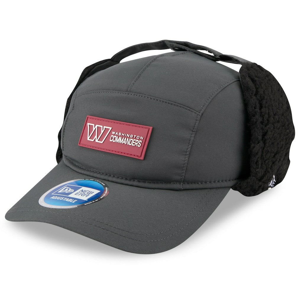 Washington Commanders New Era 2025 Sideline Cold Weather Runner Dog Ear Adjustable Hat Charcoal | NFL