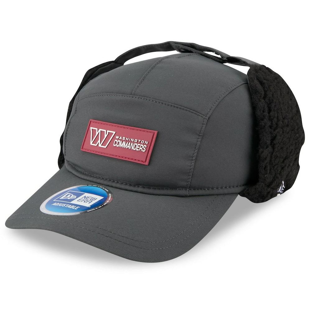 Washington Commanders New Era 2025 Sideline Cold Weather Runner Dog Ear Adjustable Hat Charcoal | NFL
